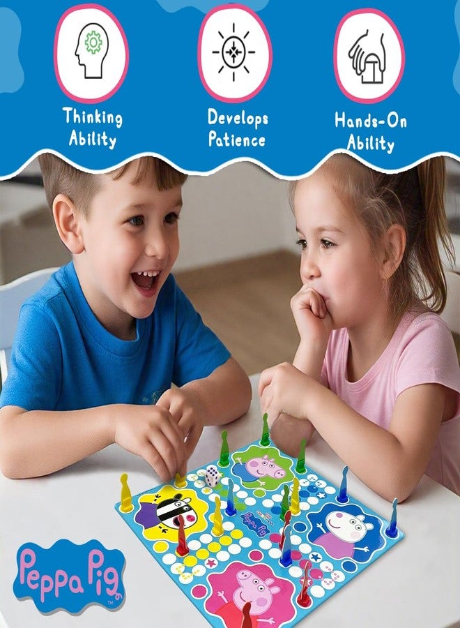 Wembley Peppa Pig Magnetic Ludo Board Game for Kids 2 in 1 Snake and Ladder Children's Games Family Fun Indoor Games Ideal for Birthday Gift - Image 5